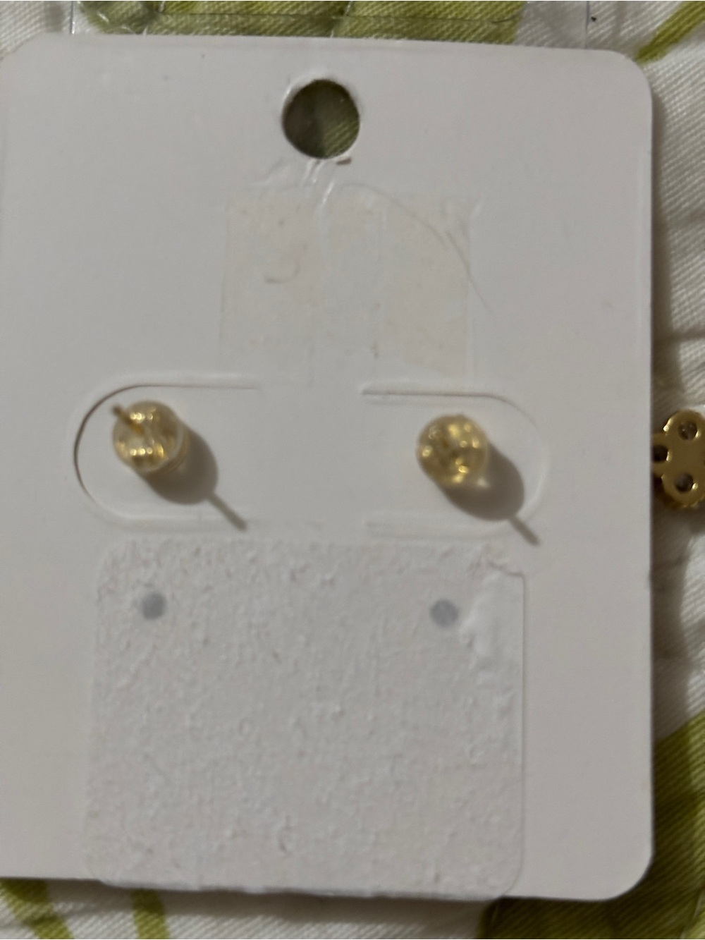 Bracha Gold & Mother-of-Pearl Clover Drop Earrings NWT Retail $48 - Picture 7 of 7